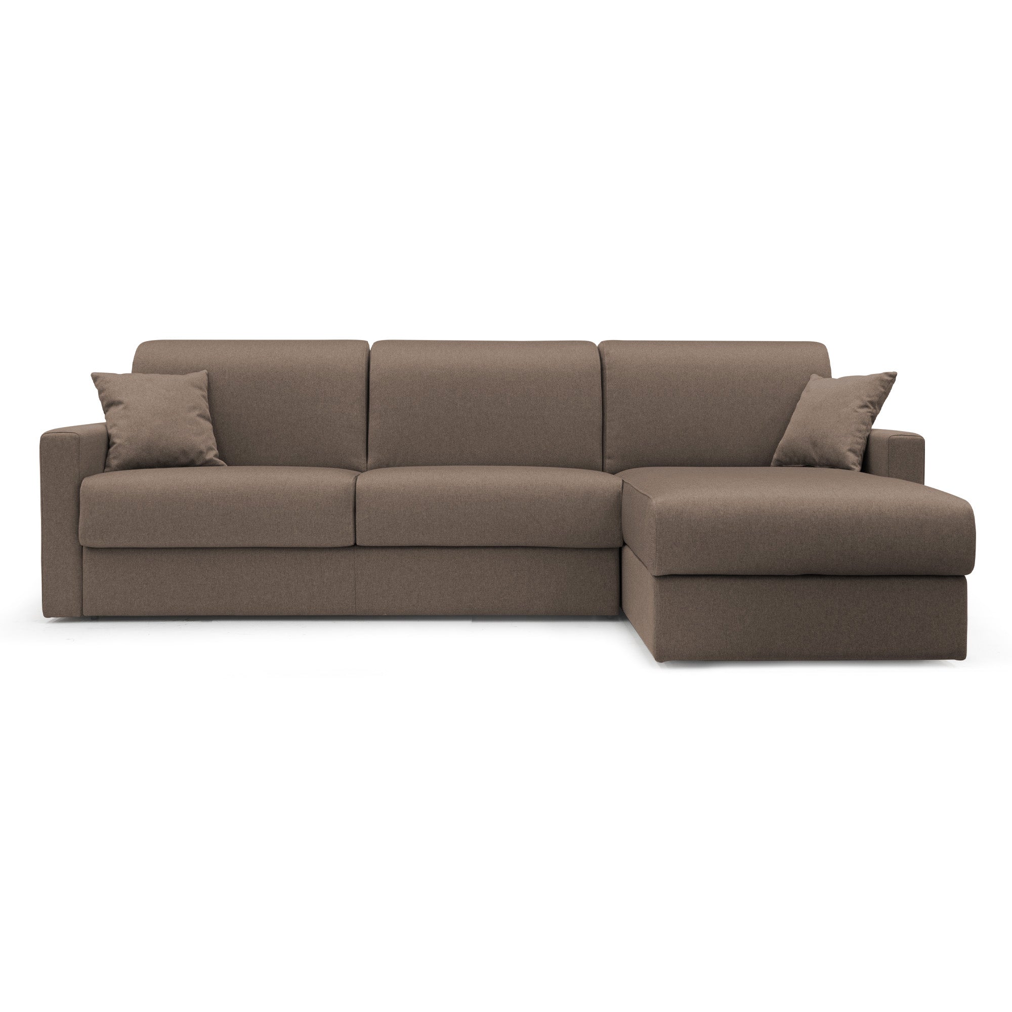 Chris Divano letto angolare 5 posti in tessuto impermeabile T13 288 cm Destro (mat. 160x197) marrone