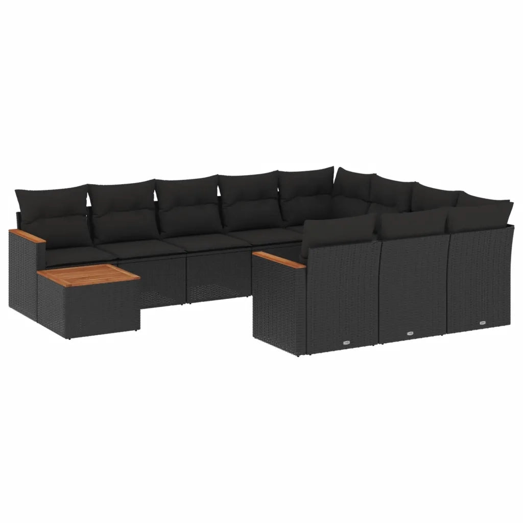 Set Divani da Giardino 11 pz con Cuscini in Polyrattan Nerocod mxl 90315