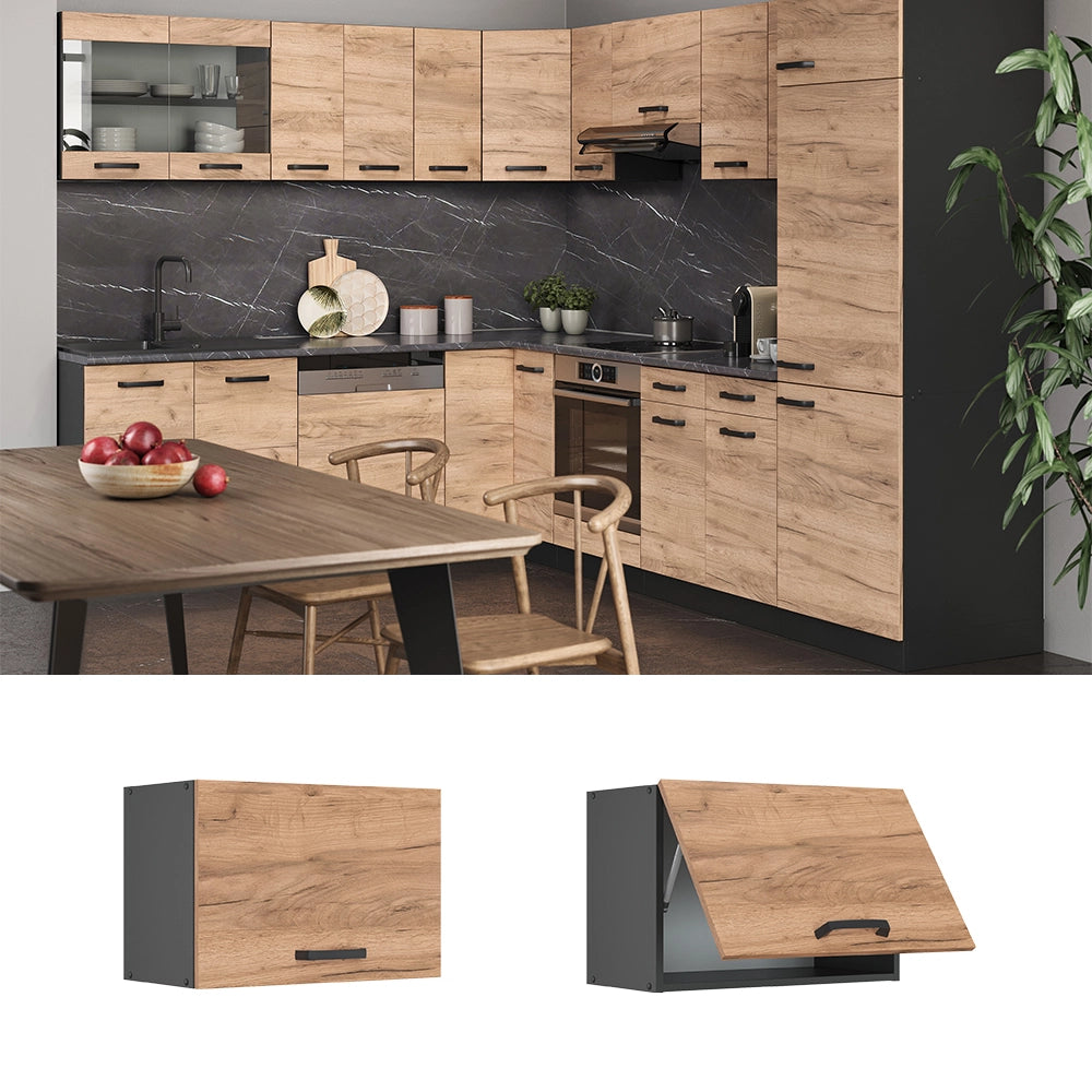 Vicco Pensile da cucina Quercia dorata 60 cm Piatto