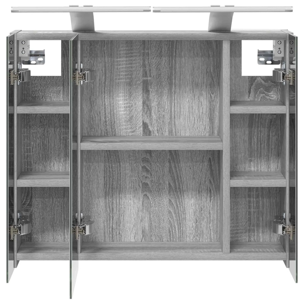 Mobiletto per specchio da bagno Grigio Sonoma 60 x 14,5 x 50 cm 889084