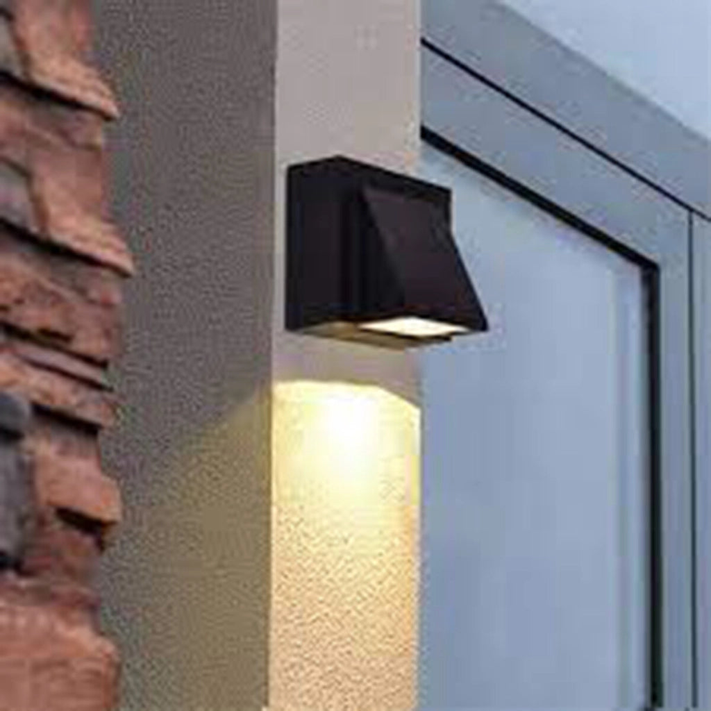 APPLIQUE LED COB IP65 FARETTO 5W LAMPADA MURO PARETE NERO LUCE CALDA 3000K