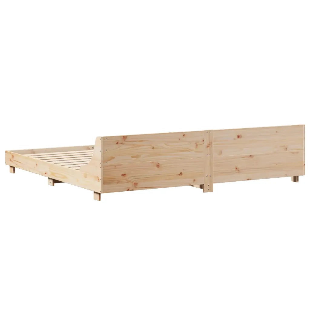 Letto senza Materasso 180x200 cm in Legno Massello di Pino