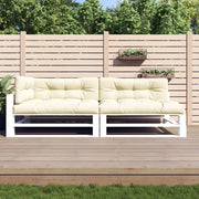 Cuscini per Pallet 5 pz Crema in Tessuto 314575