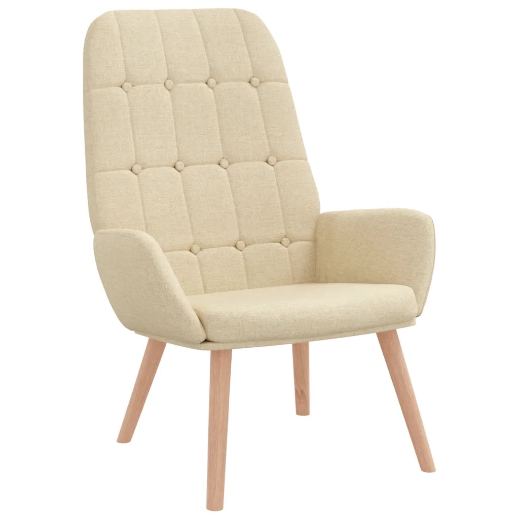 vidaXL Sedia Relax Crema in Tessuto