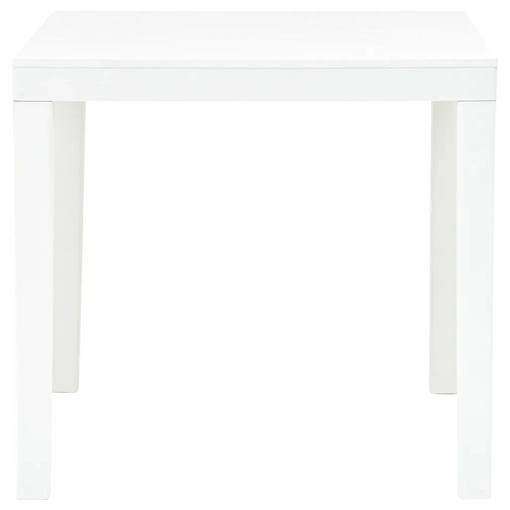 Tavolo da Giardino con 2 Panche in Plastica Bianco 48777