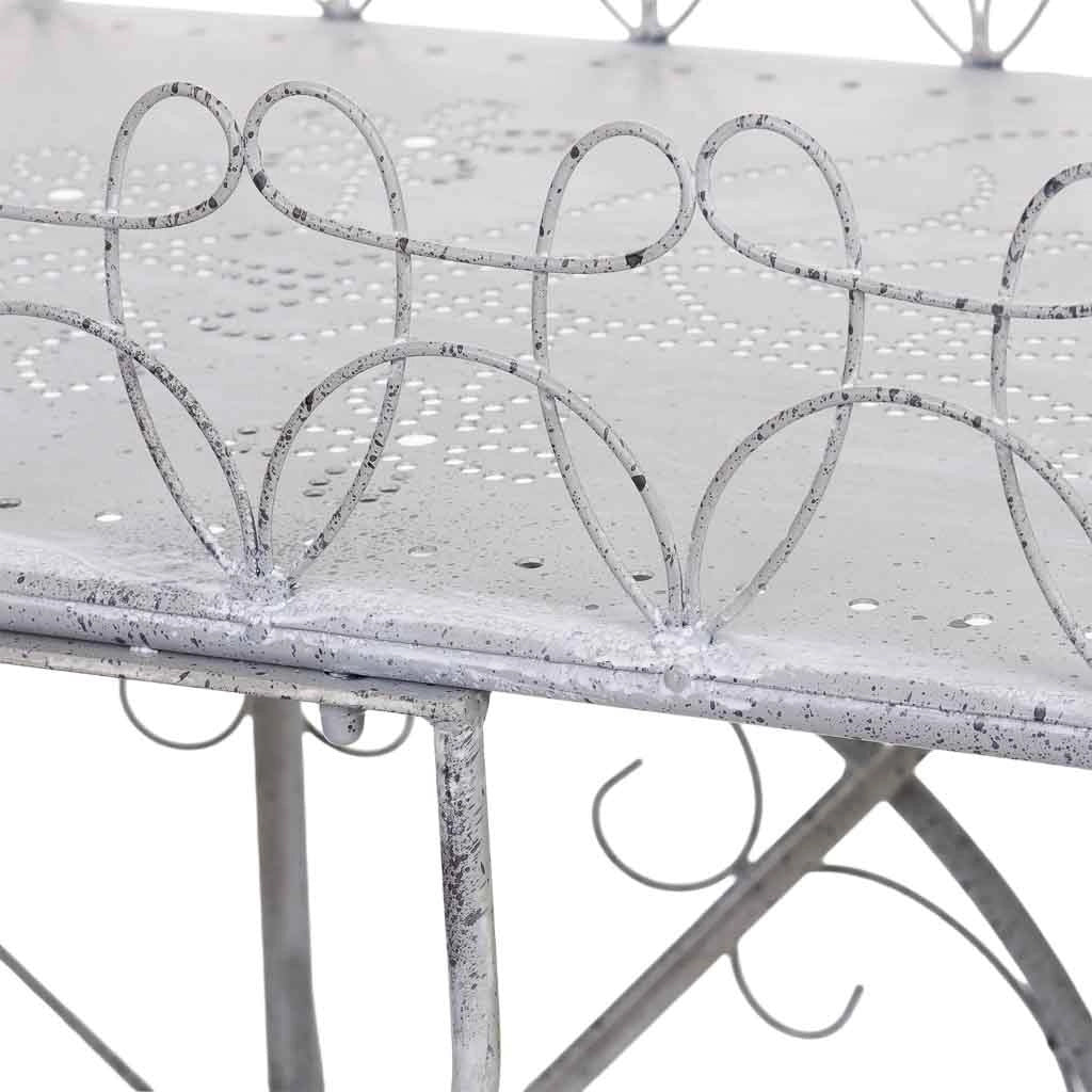 Carrello espositivo in metallo grigio 114,94x55,25x78,11h cm