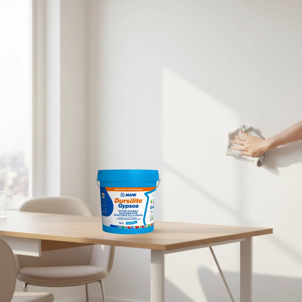 Dursilite gypsos 14 l idropittura antimuffa superlavabile per cartongesso