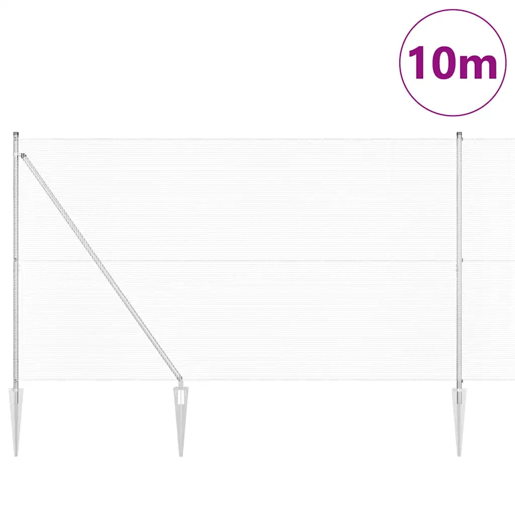Palo della recinzione Argento 10 x 1,6 m (maglia 12 x 12 mm)