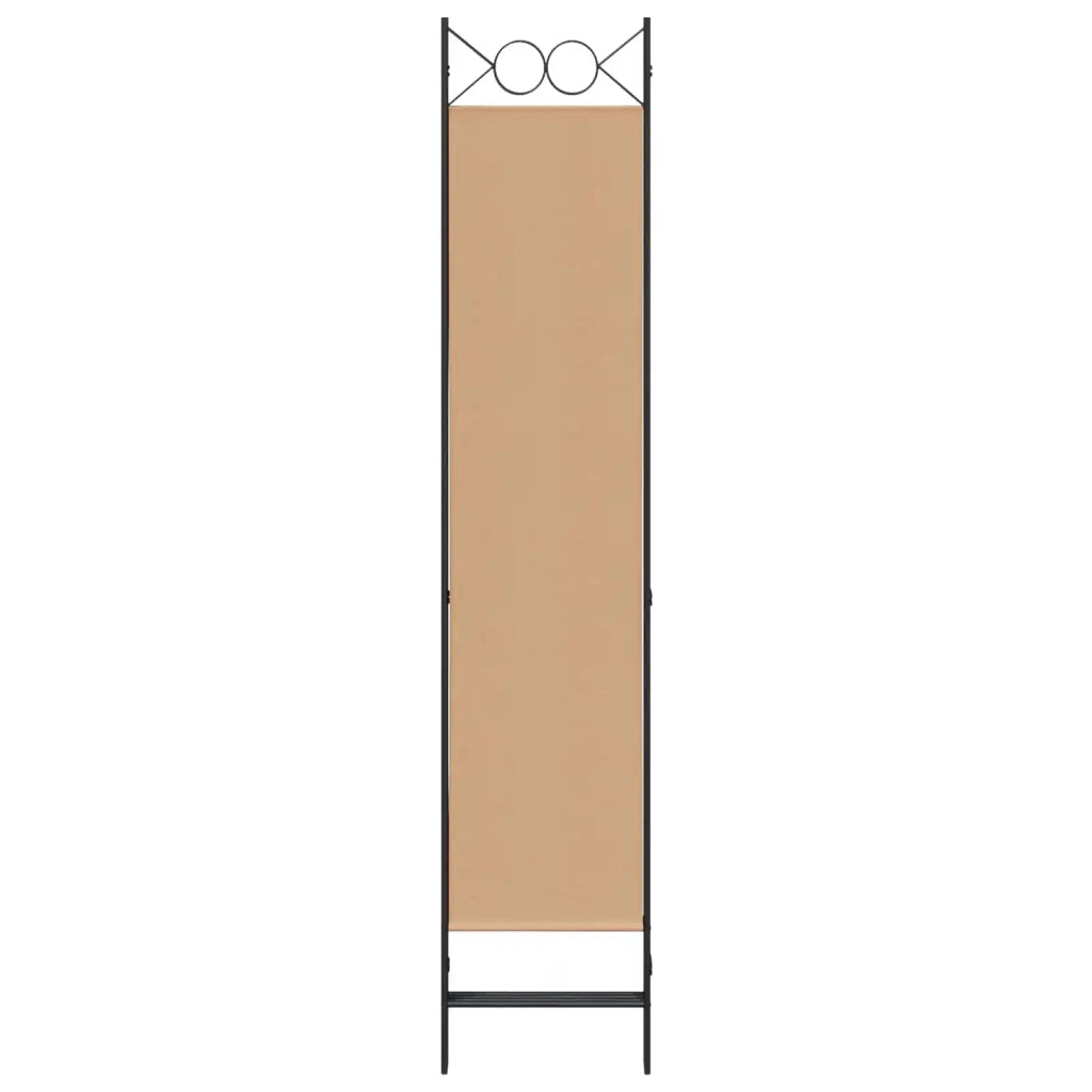 Paravento a 4 Pannelli Beige 160 x 200 cm Tessuto