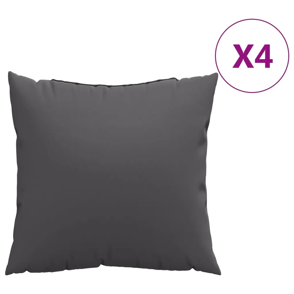 Cuscini per Divano 4 pz-Set di 4 Cuscini per Sofa Antracite 50x50 cm in Tessuto