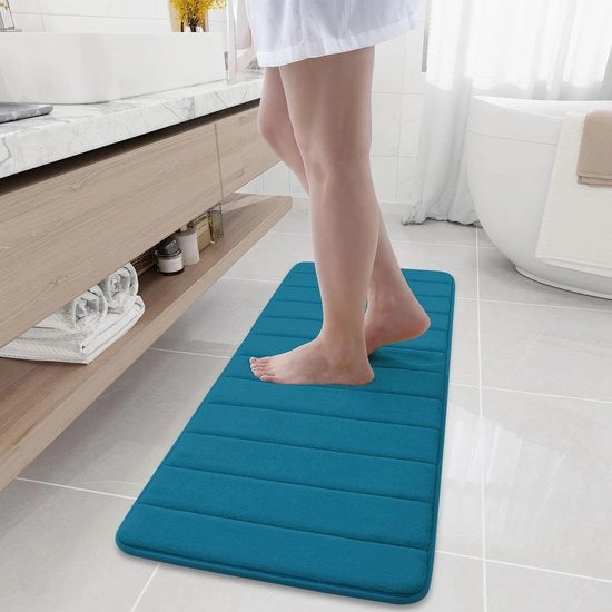 Pavimento Antiscivolo per Bagno - Materiale Trapeggiato - Assorbe L'Acqua - Lavabile - 40 x 120 cm - Molto Flessibile e Comodo - Pavimento per Bagno