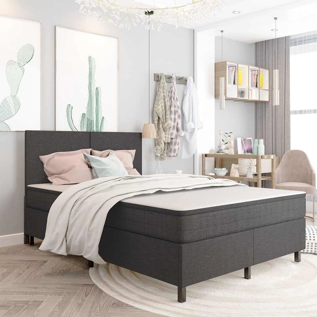 Letto a Molle Grigio in Tessuto 180x200 cmcod mxl 94511