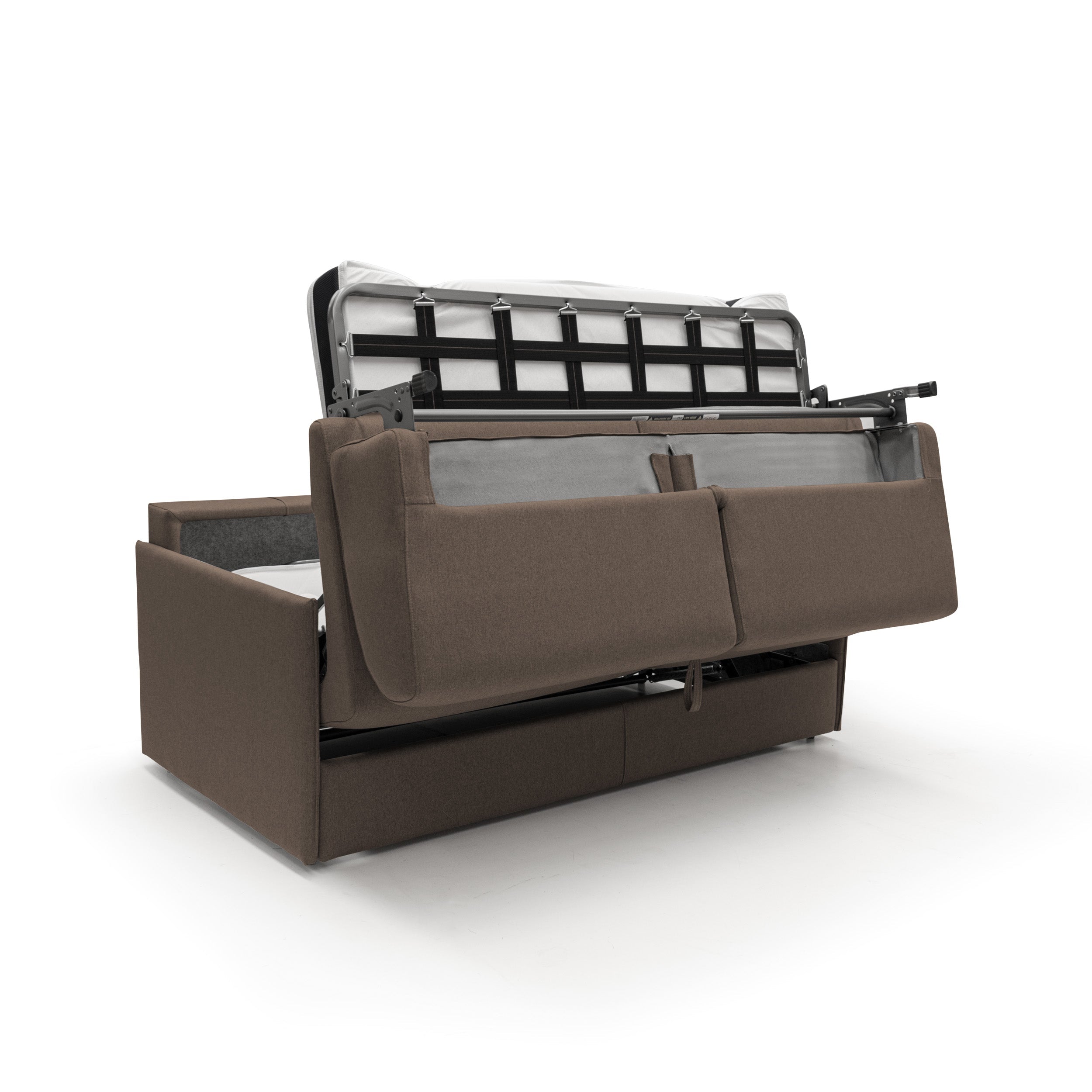 Evans Divano letto matrimoniale in tessuto impermeabile T13 149 cm (mat. 120x197) marrone