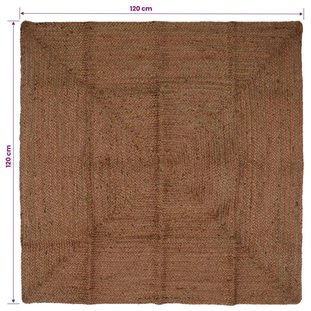 Tappeto da Area Grigio 120 x 120 cm Juta 42010414