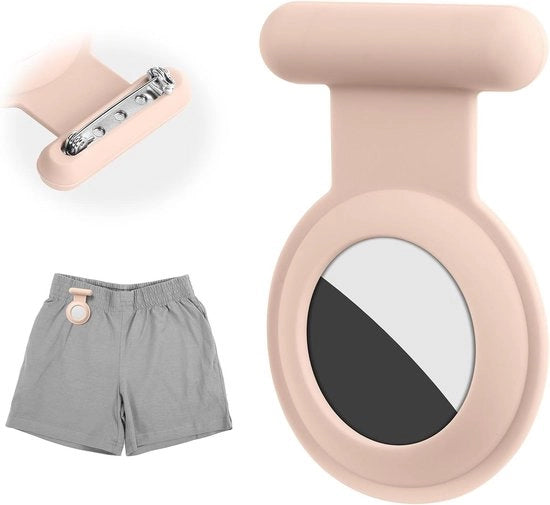 Hoes per deformazione siliconica con spille di sicurezza per AirTag - protezione shock per GPS tracker per bambini, anziani, animali domestici - abbigliamento.