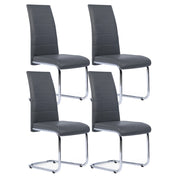 IDMarket - Set di 4 sedie da pranzo grigie MIA