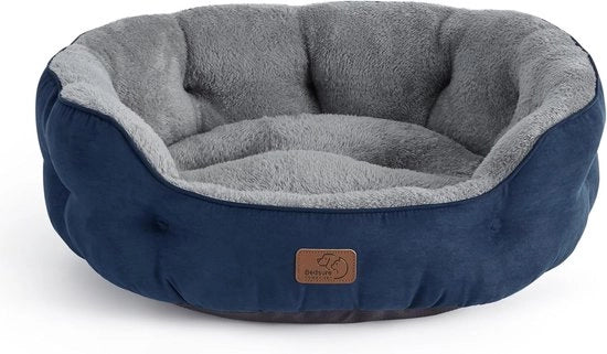 Cuscino soffice e lavabile per gatti 51 x 48 x 15 cm - Cuscino a doppia faccia - Area di riposo per gatti o piccoli cani - Blu marino