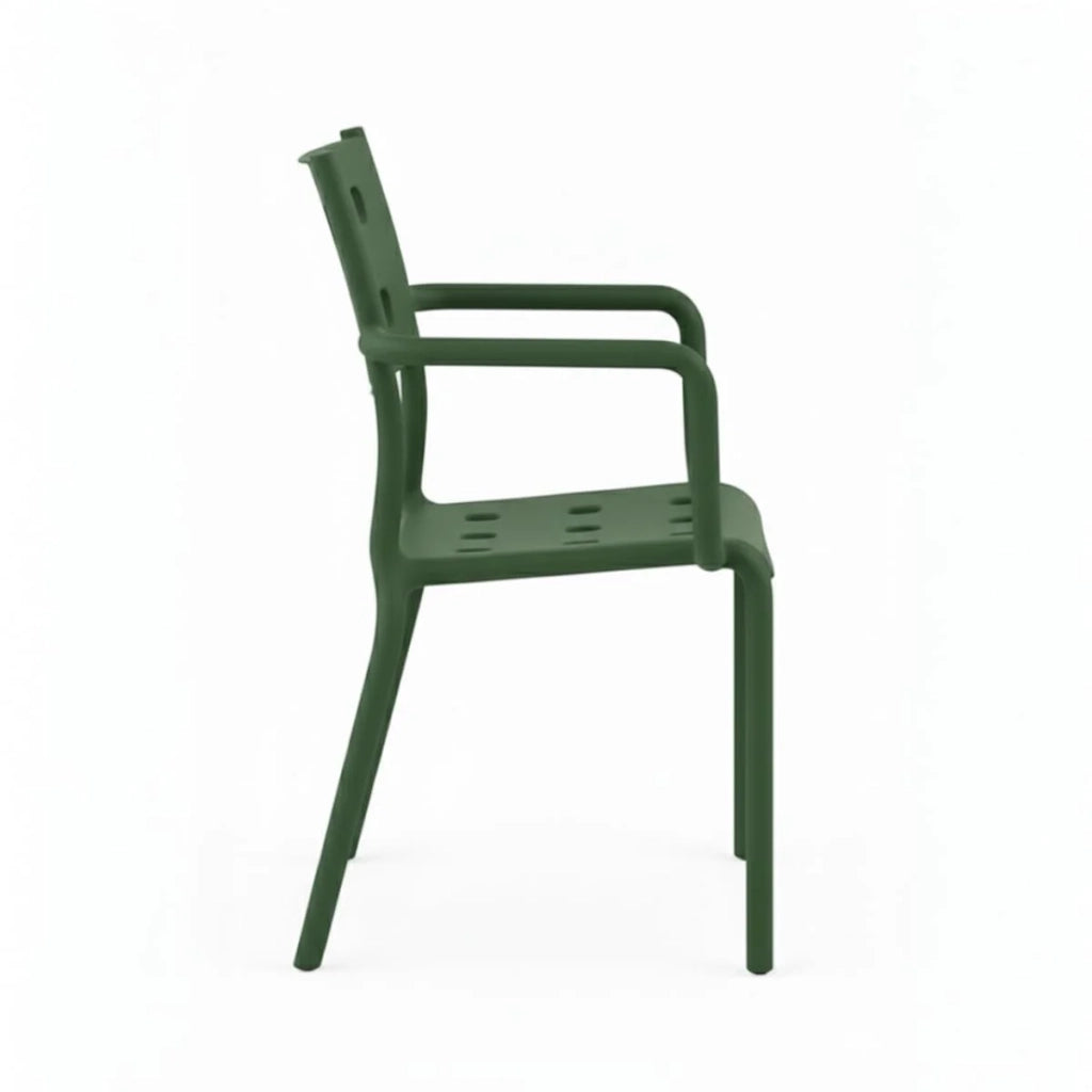 SET 4 POLTRONA ZELIA POLIPROPILENE VERDE INGLESE
