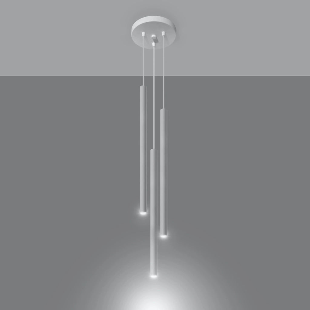 Lampadario VELINO PureLume 3 luci bianco metallo G9