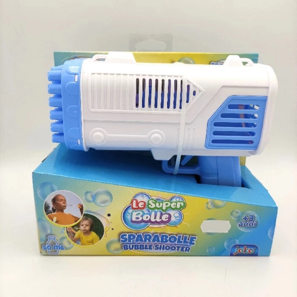 Trade Shop - Pistola Sparabolle Di Sapone A 36 Fori Da 50ml A Pile Gioco Per Bambini 2 Colori 807632 -