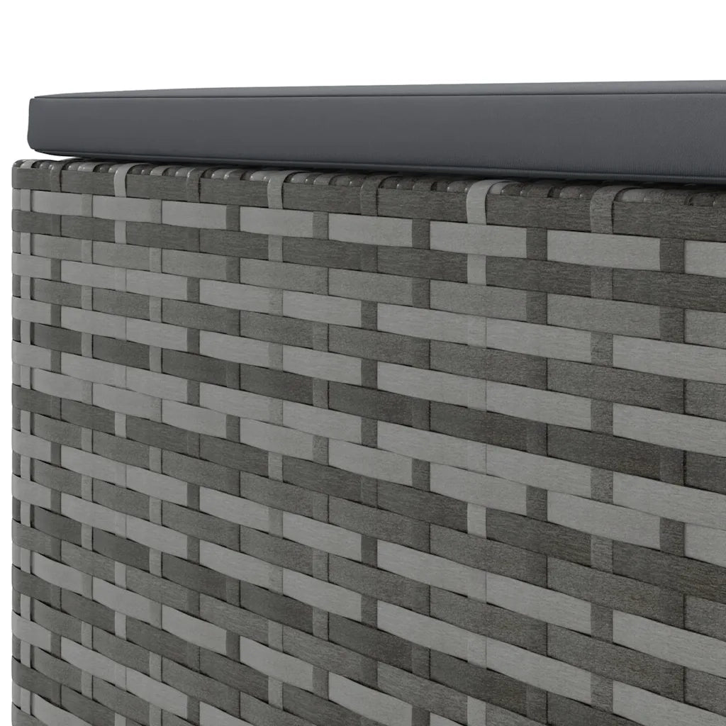 Set Divani da Giardino 4 pz con Cuscini in Polyrattan Grigio