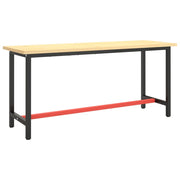 Telaio Banco da Lavoro Nero e Rosso Opaco 170x50x79 cm Metallo CFW4640905