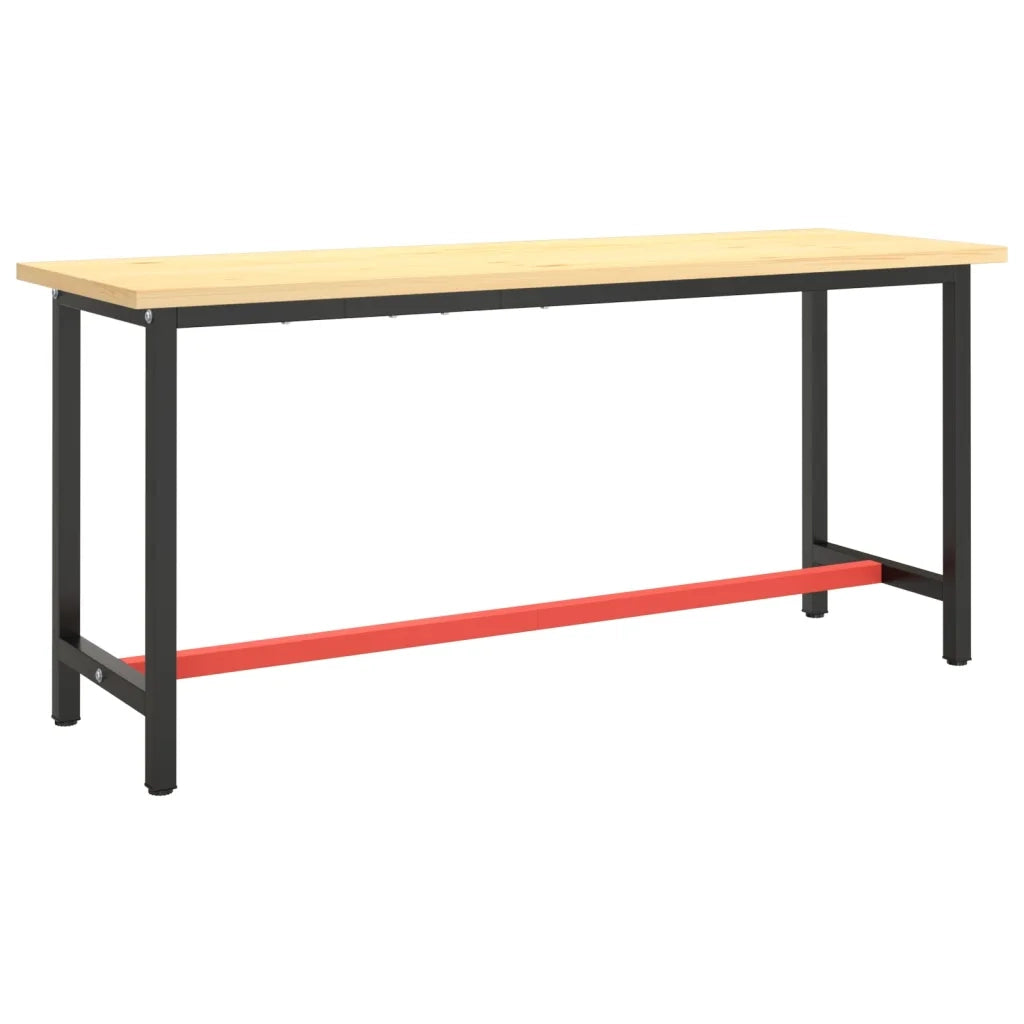 Telaio Banco da Lavoro Nero e Rosso Opaco 170x50x79 cm Metallo CFW4640905