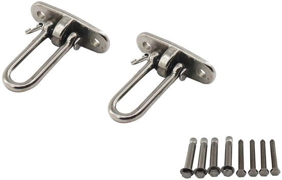 Hanger oscillante in acciaio inossidabile 304 - Pacchetto da 2 - Oscillatore pesante - Hanger oscillante/hamac - Facile da installare - Sicuro fino a 45 kg - Hanger oscillante con gancio