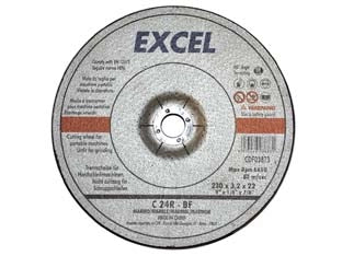DISCHI DA TAGLIO CENTRO DEPRESSO PER MARMO Ø MM.230- - ø mm.230x3,3 foro 22,2 da taglio per marmo - 10 pezzi EXCEL