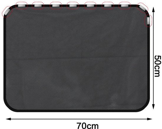 Zonnescherm per auto, con schermo solare magnetico, non espandibile automaticamente, zonatura per auto, pannello isolante termico, vetro anteriore, tende laterali, rete oscurante, schermo solare per auto magnetico, vetro posteriore rettangolare - 2 pezzi