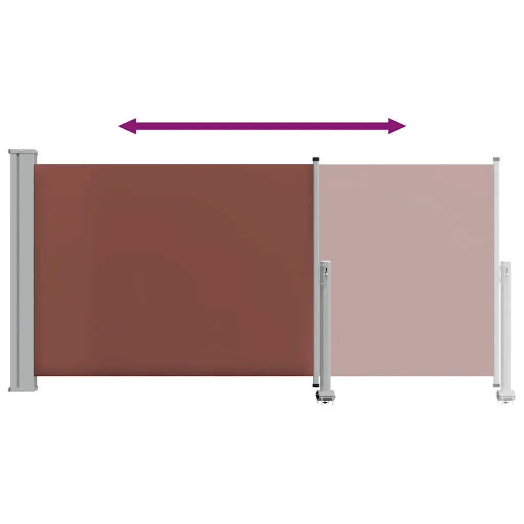 Tenda Laterale Retrattile per Patio 120x300 cm Marrone 48343