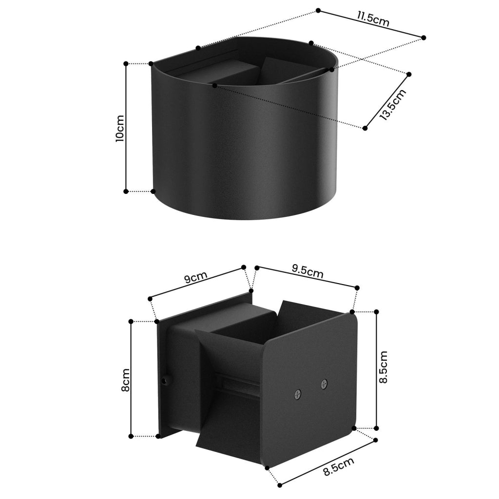 ZMH Moderna lampada da parete a LED per esterni con luce verso l'alto e verso il basso per camera da letto e corridoio