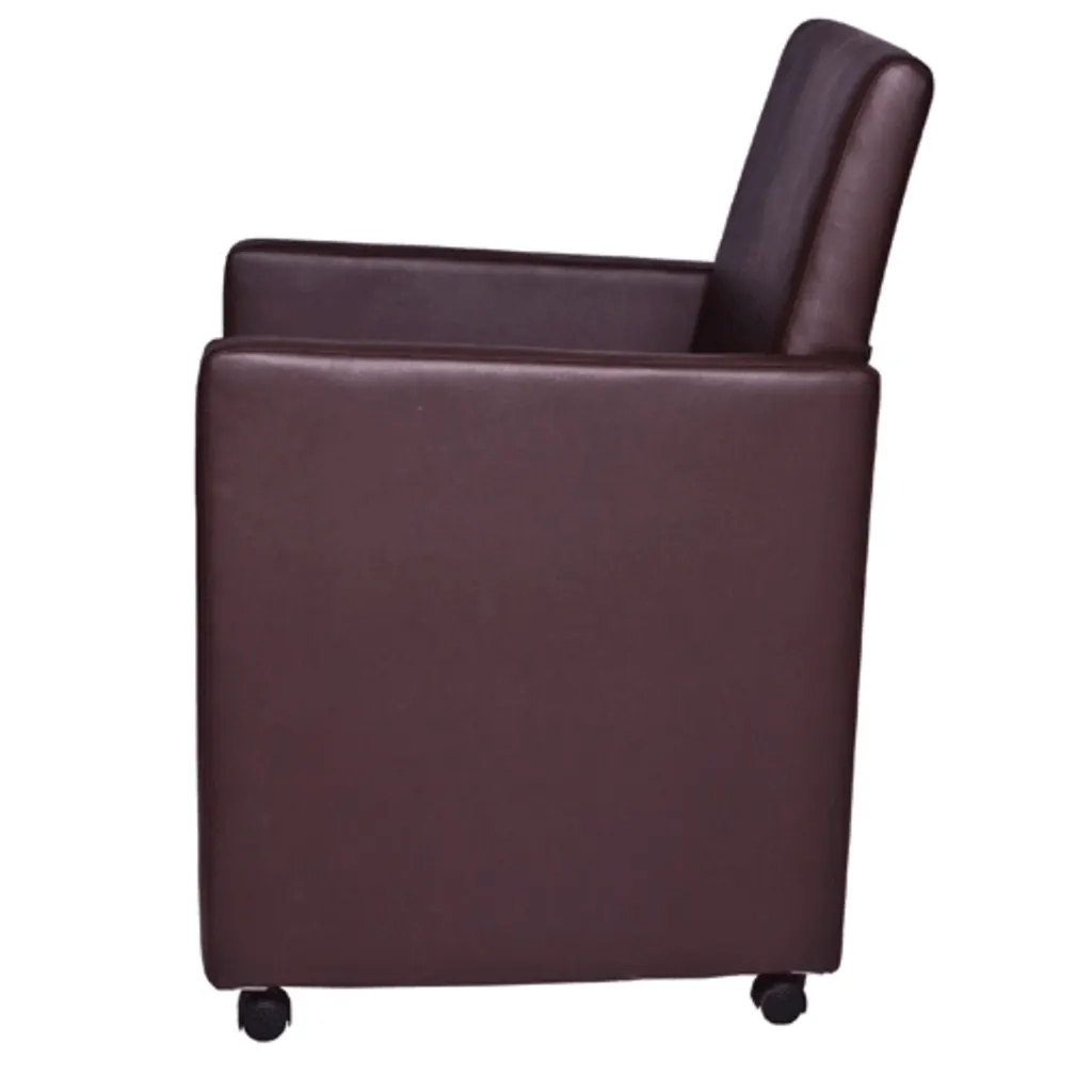Sedie da Pranzo 2 pz Marroni in Similpelle 60348