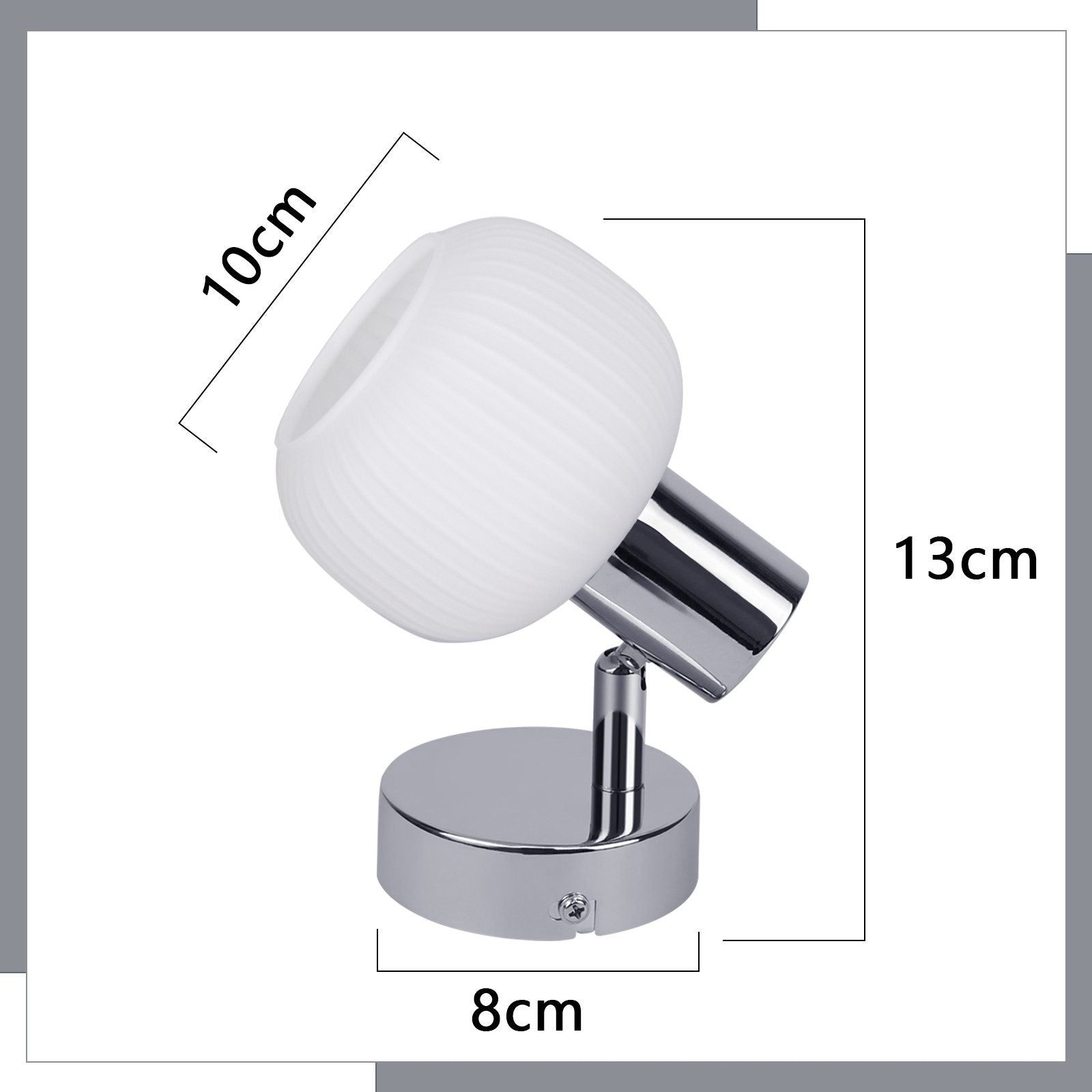 ZMH Faretto da soffitto 1 fiamma vetro design vintage moderno E14 per camera letto