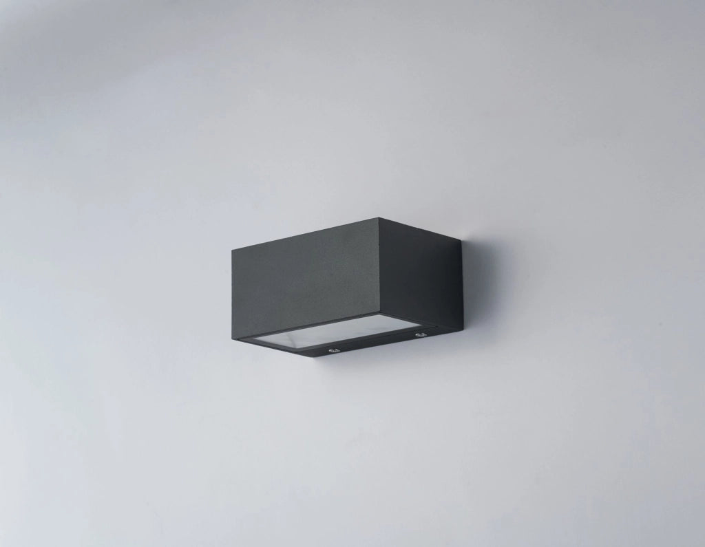 APPLIQUE BIEMISSIONE LED TWIN ANTRACITE 12W 1500LM CCT 3000K / 4000K IP54 6,5X8,9X14CM