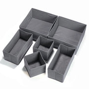 Set di 6 contenitori per organizzare gli abiti, contenitore per stendere e riporre abiti, cassetti per l'armadio (grigio)