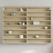 vidaXL Armadietto Vetrina Rovere Sonoma 100x8,5x75cm Legno Multistrato