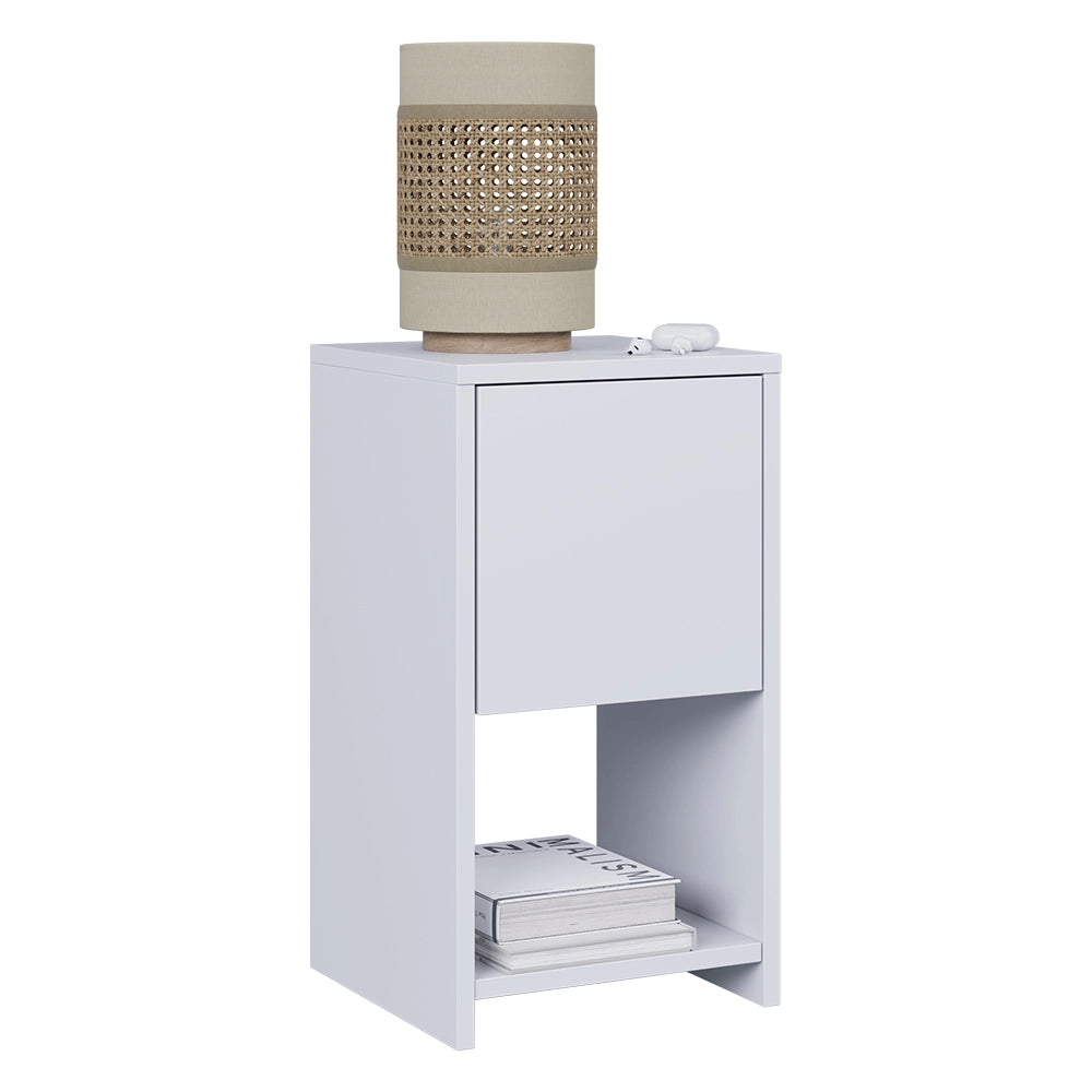 Vicco Comodino Bianco 30 x 55 cm con 3 cassetti
