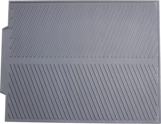 Afdruipmat grande di poliestere e microfibra grigia 44x33x06 cm per asciugatura rapida di servizio