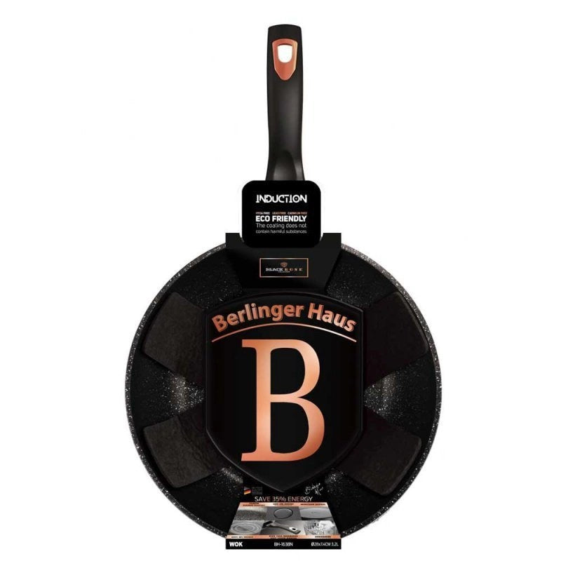 Berlinger haus BH-1638 Padella Wok Antiaderente in Granito 28cm