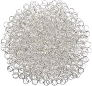 Connettori per gioielli da 1000 pezzi - 8 mm - Metallo - Argento - Connettori per gioielli - Fai da te - Incluso contenitore di conservazione