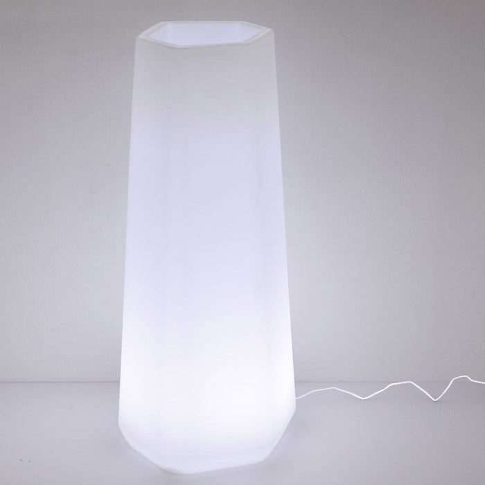 Vaso Luminoso da Giardino a LED 49x40x95 cm in Resina 5W Magnolia Bianco Freddo