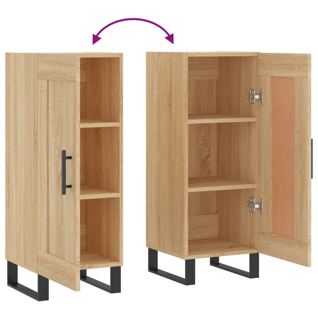 Buffet credenza cassettiera armadio mobile contenitore organizer cucina soggiorno rovere Sonoma 34,5 x 34 x 90 cm legno ingegnerizzato marrone 02_0031550