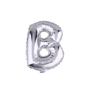 Trade Shop - Palloncino Gonfiabile Elio Lettera B Argento 35 Cm Compleanno Festa Party Casa -