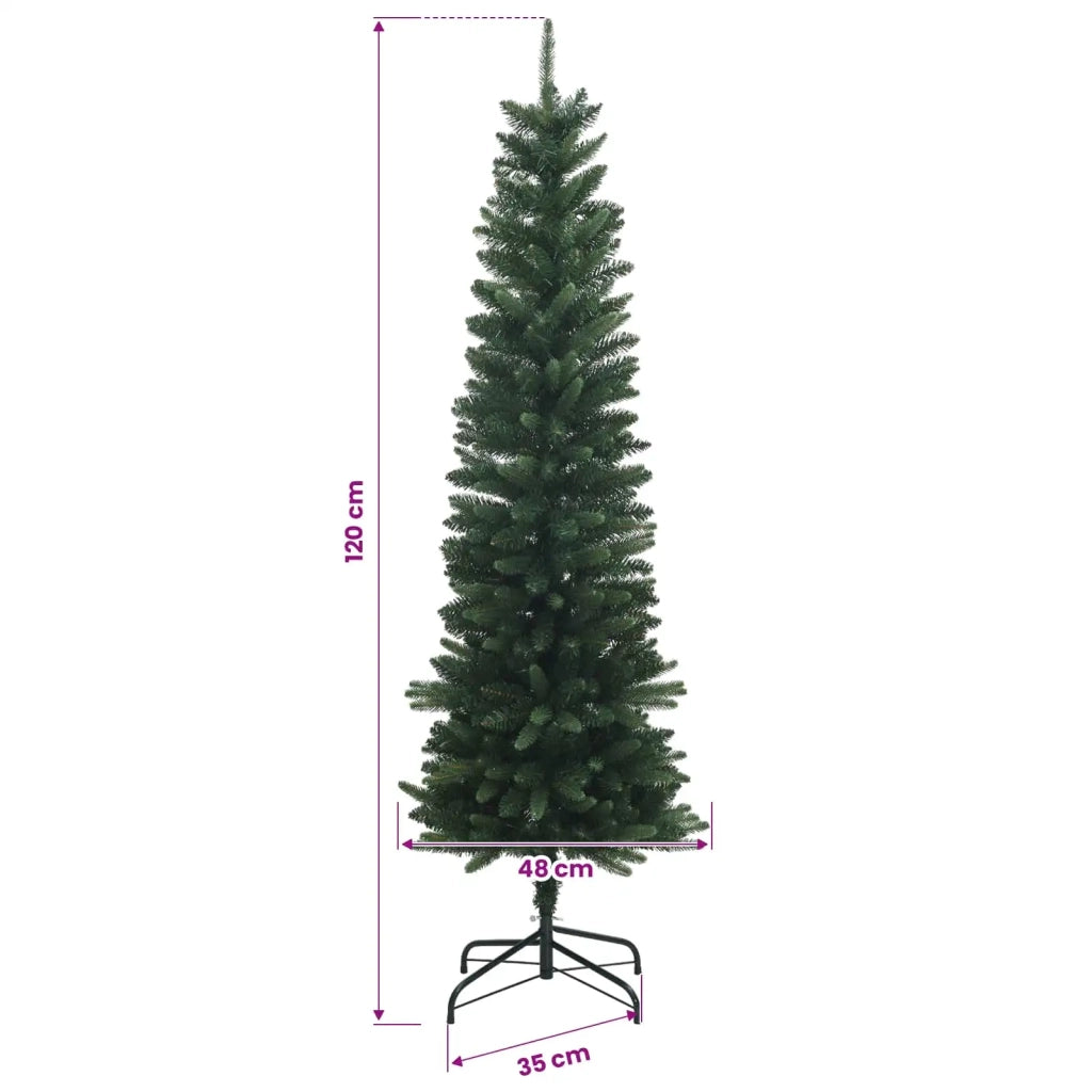 Albero di Natale Artificiale Slim con Palline 120 cm 150 LED 3465925
