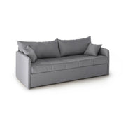 Avellana, Divano Letto 3 Posti Sfoderabile Made in Italy, 205x86 cm Grigio