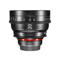 XEEN Cinema 20mm T1.9 PL obiettivo full frame MF Cine Video per alte risoluzioni con pignoni follow focus