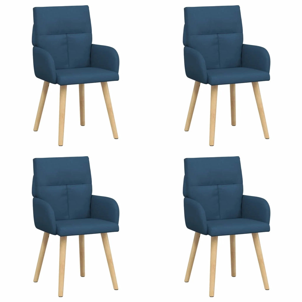 Sedie da pranzo 4 pcs Tessuto Blu 60 x 56 x 96 cm 3428364