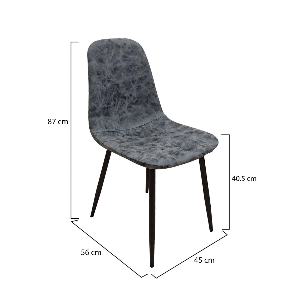 Ispani, set di Sedie 8 Sedie, Grigio Scuro