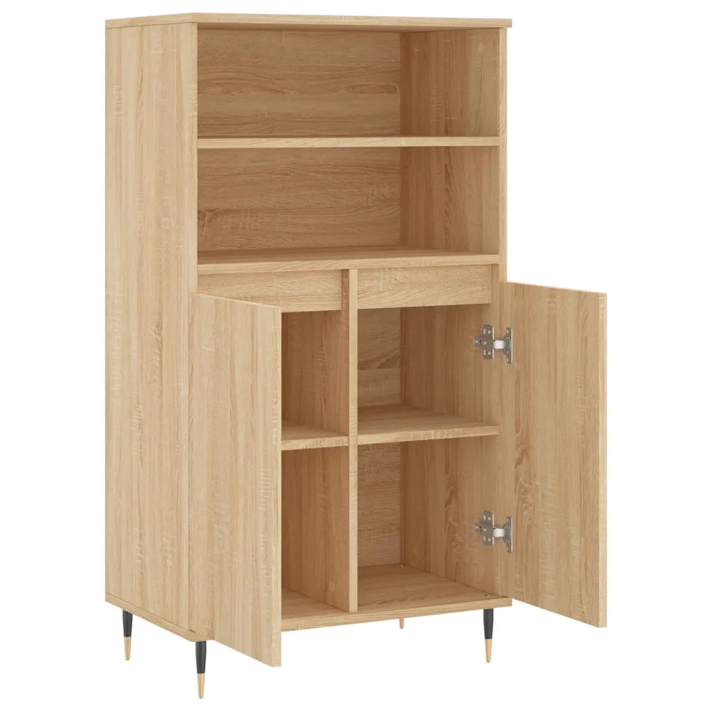 Credenza Rovere Sonoma 60x36x110 cm in Legno Multistrato 831479